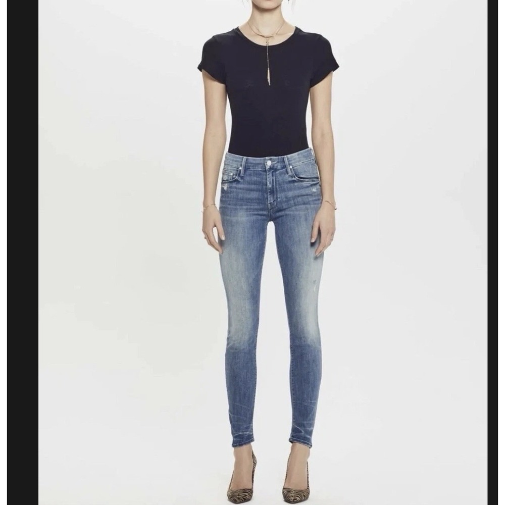MOTHER The Looker Denim Jeans in Graffiti Girl  SZ 26 Retail $238
